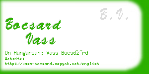 bocsard vass business card